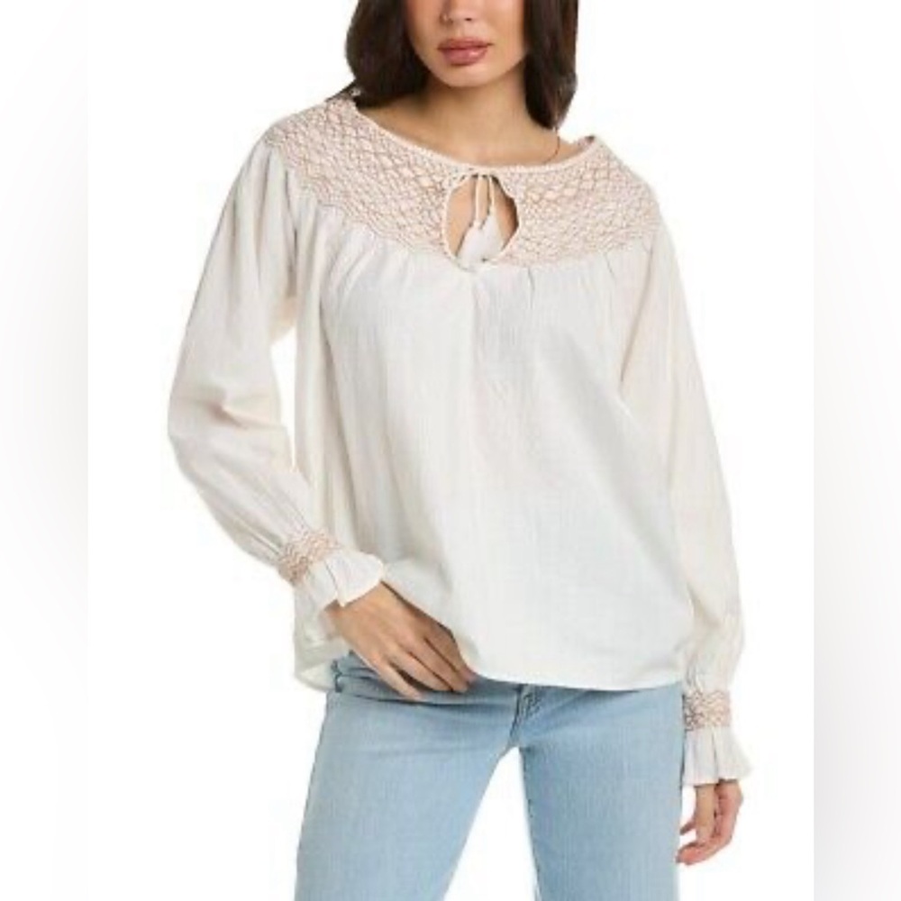 Faherty Laura Embroidered Top